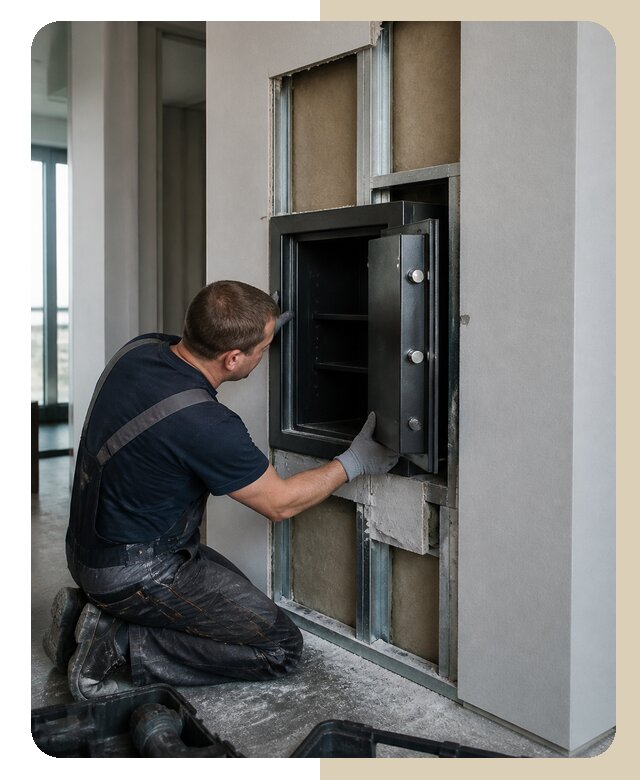 Встраивание сейфа в стену в Раменском по цене от 6590 р. | ДвериЛегко-Рмн